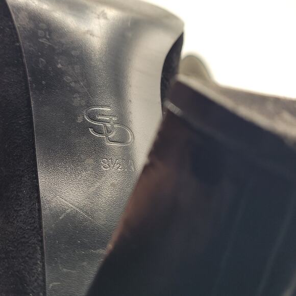 Circa Joan & David Black Suede block Heels Pumps womens size 8.5 - Picture 9 of 9